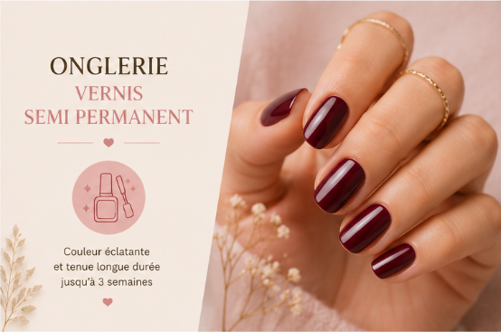 Onglerie - Vernis semi-permanent - mains ou pieds