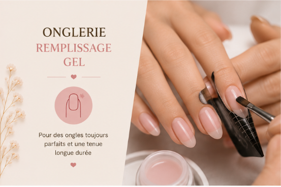 Onglerie- remplissage gel (maximum 3 semaines)